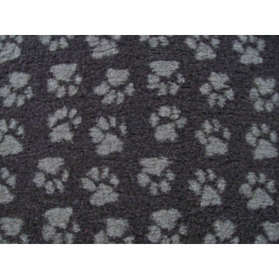 PnH Veterinary Bedding - NON SLIP - RECTANGLE - Charcoal with Grey Paws