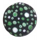 PnH Veterinary Bedding ® - BINDED CIRCLE - NON SLIP - Black with Green Circles