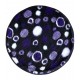 PnH Veterinary Bedding ® - BINDED CIRCLE - NON SLIP - Black with Purple Circles