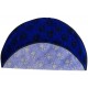 PnH Veterinary Bedding ® - BINDED CIRCLE - NON SLIP - Blue with Black Paws