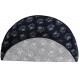 PnH Veterinary Bedding ® - BINDED CIRCLE - NON SLIP - Charcoal with Grey Paws