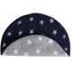 PnH Veterinary Bedding ® - BINDED CIRCLE - NON SLIP - Charcoal with White Stars