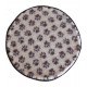 PnH Veterinary Bedding ® - BINDED CIRCLE - NON SLIP - Cream with Brown Paws