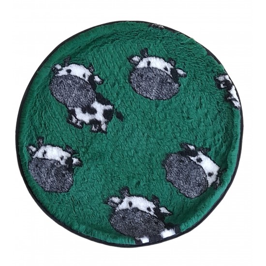 PnH Veterinary Bedding ® - BINDED CIRCLE - NON SLIP - Green Cows