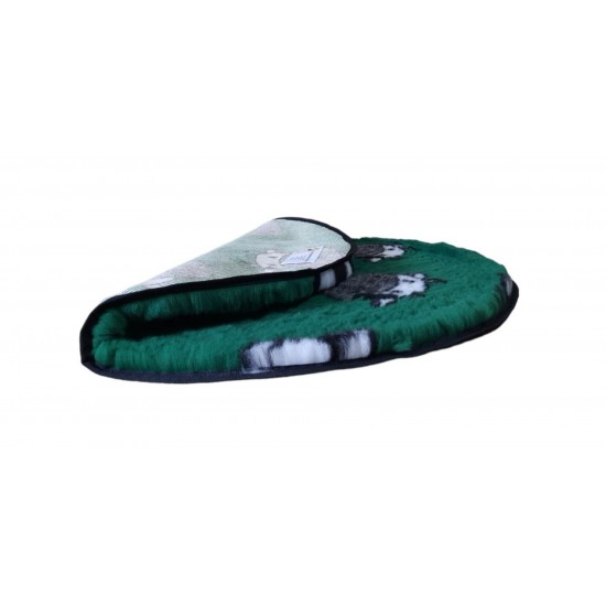 PnH Veterinary Bedding ® - BINDED CIRCLE - NON SLIP - Green Cows