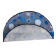 PnH Veterinary Bedding ® - BINDED CIRCLE - NON SLIP - Grey with Blue Circles