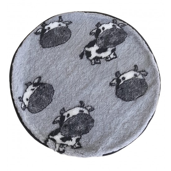 PnH Veterinary Bedding ® - BINDED CIRCLE - NON SLIP - Grey Cows