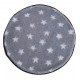 PnH Veterinary Bedding ® - BINDED CIRCLE - NON SLIP - Grey with White Stars