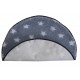 PnH Veterinary Bedding ® - BINDED CIRCLE - NON SLIP - Grey with White Stars