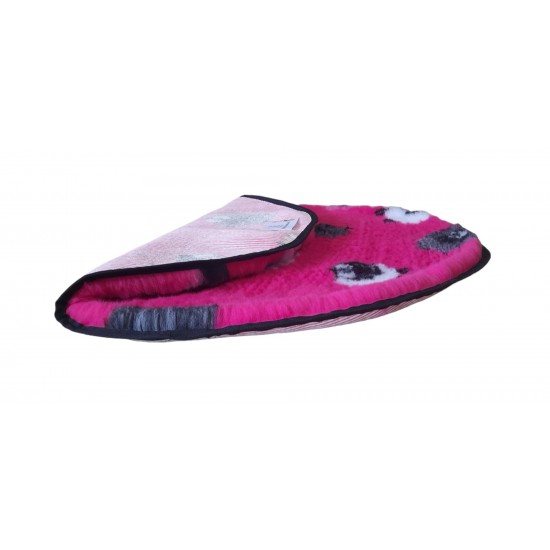 PnH Veterinary Bedding ® - BINDED CIRCLE - NON SLIP - Pink Sheep