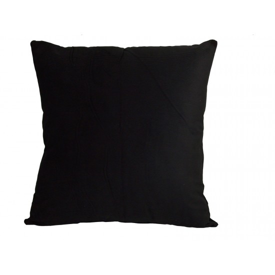 Black Corduroy Scatter Cushion (45cm x 45cm) - COMPLETE WITH HOLLOW FIBRE FILLED INNER