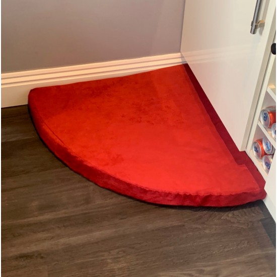 Faux Suede Corner Dog Bed - Crimson Red