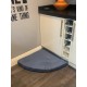 Faux Suede Corner Dog Bed - Denim Blue 