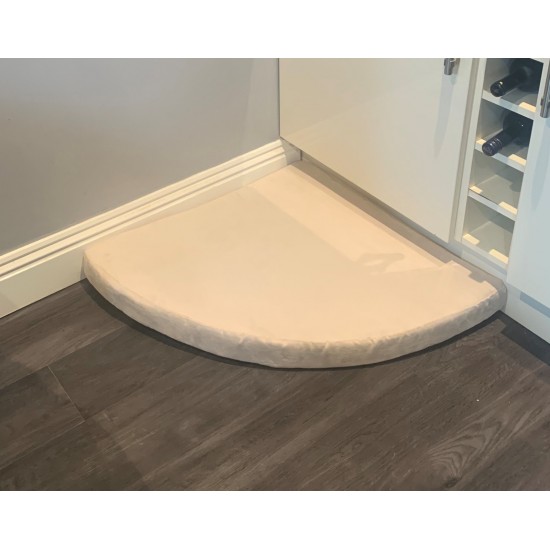 Faux Suede Corner Dog Bed - Cream 