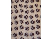 Car Boot Liner - Cream with Brown Paws