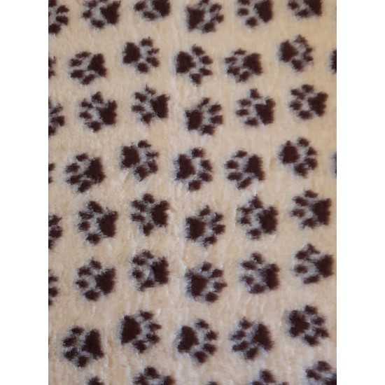 Car Boot Liner - Cream with Brown Paws