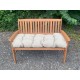 Blown Fibre Garden Bench Cushion -  Cream Fleckled