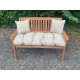 Blown Fibre Garden Bench Cushion -  Cream Fleckled