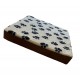 Cream Paws / Brown Memory Foam Cover