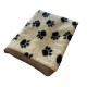 Cream Paws / Brown Memory Foam Cover