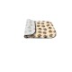 Non Slip Vet Bedding - BINDED - Cream with Brown Paws