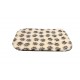 Non Slip Vet Bedding - BINDED - Cream with Brown Paws