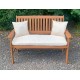 Garden Bench Cushion with Optional Sets - Cream Faux Suede