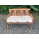 Blown Fibre Garden Bench Cushion - Cream Faux Suede