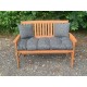 Blown Fibre Garden Bench Cushion -  Dark Grey Weave