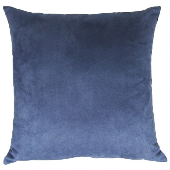 Large Cushion - 65cm x 65cm - Denim Blue Faux Suede