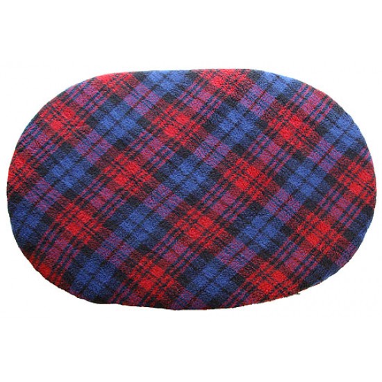 Fleece Oval Pad - Red Tartan