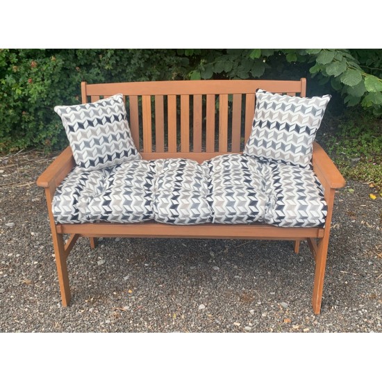 Blown Fibre Garden Bench Cushion -  Geo Print