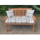 Blown Fibre Garden Bench Cushion -  Geo Print