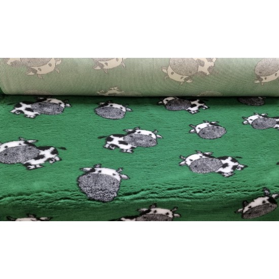 PnH Veterinary Bedding - NON SLIP - EXTRA LARGE PIECE - Green Cows