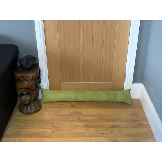 Faux Suede Draught Excluder - Olive Green