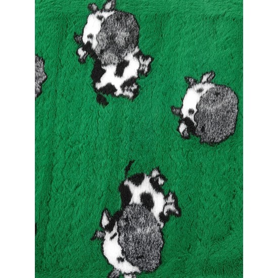 PnH Veterinary Bedding - NON SLIP - By The Roll - Green Cows