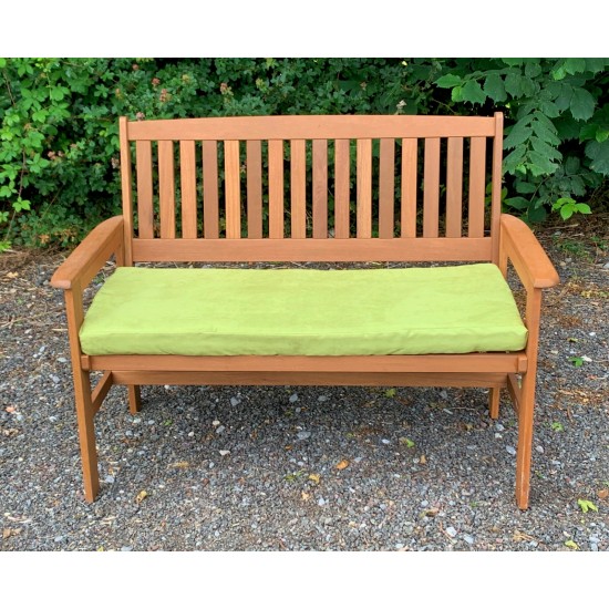 Garden Bench Cushion with Optional Sets - Apple Green Faux Suede