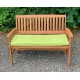 Garden Bench Cushion with Optional Sets - Apple Green Faux Suede