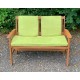 Garden Bench Cushion with Optional Sets - Apple Green Faux Suede