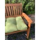 Blown Fibre Garden Bench Cushion - Apple Green Faux Suede