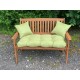 Blown Fibre Garden Bench Cushion - Apple Green Faux Suede