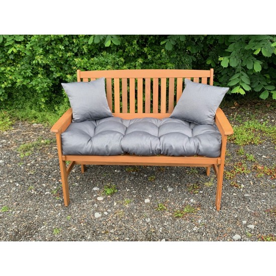 Blown Fibre Garden Bench Cushion - Deep Grey