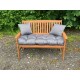 Blown Fibre Garden Bench Cushion - Deep Grey