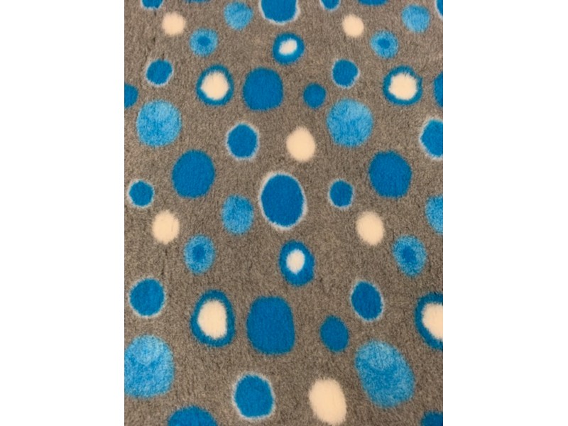 Car Boot Liner - Grey with Blue Circles