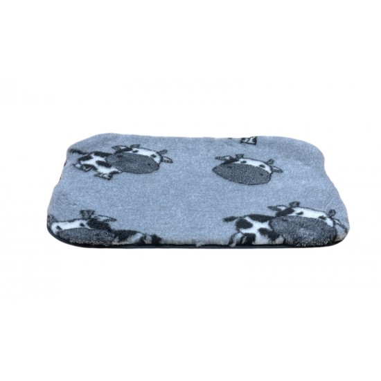 Non Slip Vet Bedding - BINDED - Grey Cows