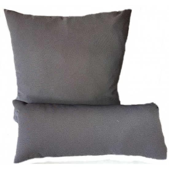 Cushion & Bolster Set - Grey