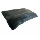 Luxury Faux Fur Cushion Dog Bed - Grey Badger