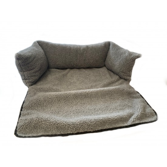 Sofa Dog Bed - Grey with Waterproof Base