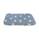 Non Slip Vet Bedding - BINDED - Grey with White Stars