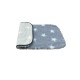 Non Slip Vet Bedding - BINDED - Grey with White Stars